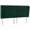 vidaXL Čelo postele typu u&scaron;&aacute;k tmavě zelen&aacute; 163x23x118/128 cm samet