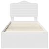 vidaXL R&aacute;m postele s čelo B&iacute;l&aacute; 90 x 190 cm kompozitn&iacute; dřevo