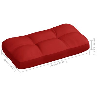 vidaXL Podušky na pohovku z palet 7 ks červené