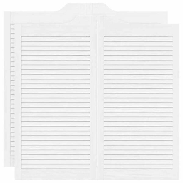 Kř&iacute;dlov&eacute; dveře vidaXL Louvred Design 2 p&aacute;ry b&iacute;l&eacute; 100x100 cm