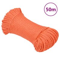 vidaXL Pracovní lano oranžové 3 mm 50 m polypropylen