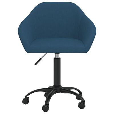 vidaXL Otočné jídelní židle 2 ks modré samet