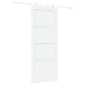 vidaXL Posuvn&eacute; dveře B&iacute;l&aacute; 83 x 202 cm Masivn&iacute; borovicov&eacute; dřevo