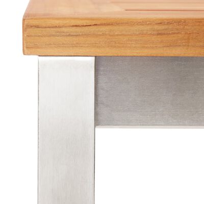 vidaXL Barové židle 4 ks masivní akáciové dřevo a nerezová ocel