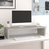 vidaXL Stojan na monitor betonově &scaron;ed&yacute; 60x23,5x12 cm kompozitn&iacute; dřevo