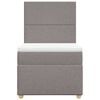 vidaXL Box spring postel s matrac&iacute; taupe 90x190 cm textil