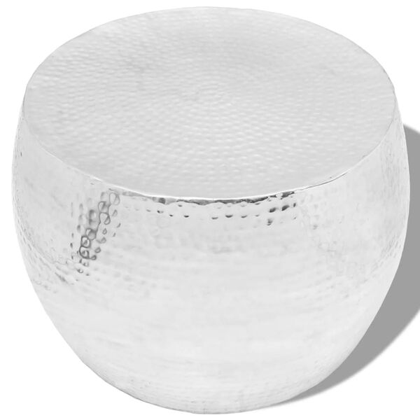 vidaXL Konferenčn&iacute; stolek kulat&yacute; hlin&iacute;kov&yacute; stř&iacute;brn&yacute;