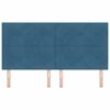 vidaXL Čelo postele s čelo Tmavě modr&aacute; 180 cm Uměl&aacute; kůže