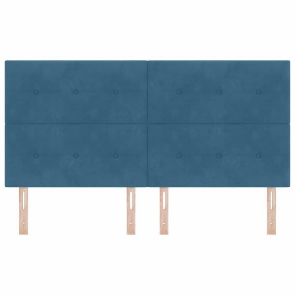 vidaXL Čelo postele s čelo Tmavě modr&aacute; 180 cm Uměl&aacute; kůže