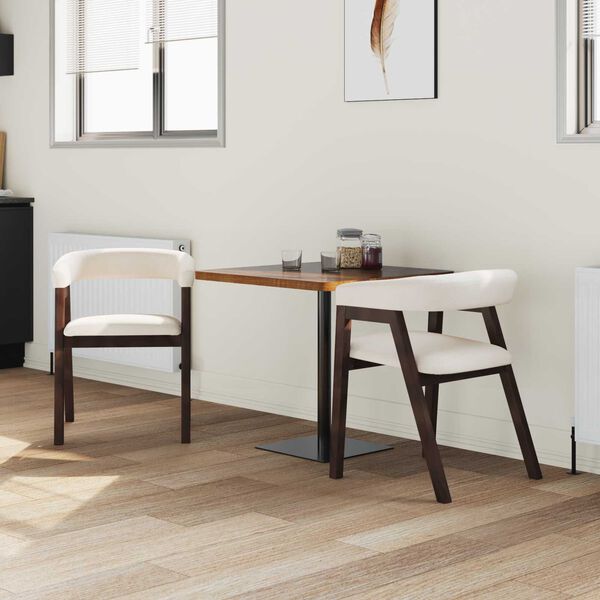 vidaXL J&iacute;deln&iacute; židle 2 pcs Světle hněd&aacute; 54 x 57 x 73 cm