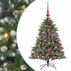 vidaXL Uměl&yacute; v&aacute;nočn&iacute; stromeček Zelen&aacute; 120 cm PVC, plast a ocel