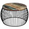vidaXL Konferenčn&iacute; stolek kulat&yacute; masivn&iacute; recyklovan&eacute; dřevo 68 x 37 cm