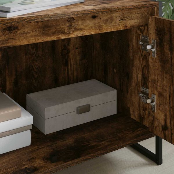 vidaXL Televizn&iacute; skř&iacute;ň Kouřov&yacute; dub 140 x 36 x 49.5 cm kompozitn&iacute; dřevo