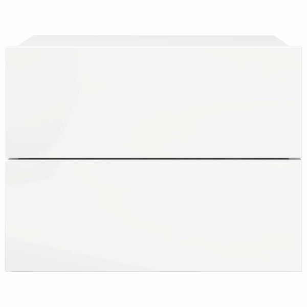 vidaXL Noční stolky 2 ks bílé vysoký lesk 40x30x30 cm kompozitní dřevo