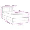 vidaXL Box spring postel s matrac&iacute; čern&aacute; 80x210 cm samet