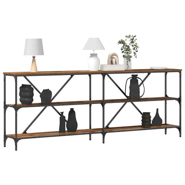 vidaXL Konzolov&yacute; stolek Star&eacute; dřevo 200 x 30 x 75 cm kompozitn&iacute; dřevo