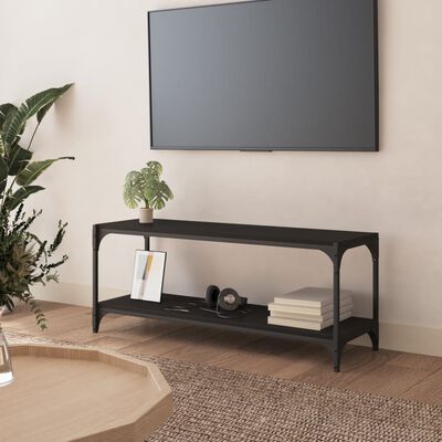 vidaXL TV skříňka černá 100 x 33 x 41 cm kompozitní dřevo a ocel