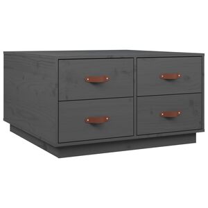 vidaXL Konferenčn&iacute; stolek &scaron;ed&yacute; 80 x 80 x 45 cm masivn&iacute; borov&eacute; dřevo