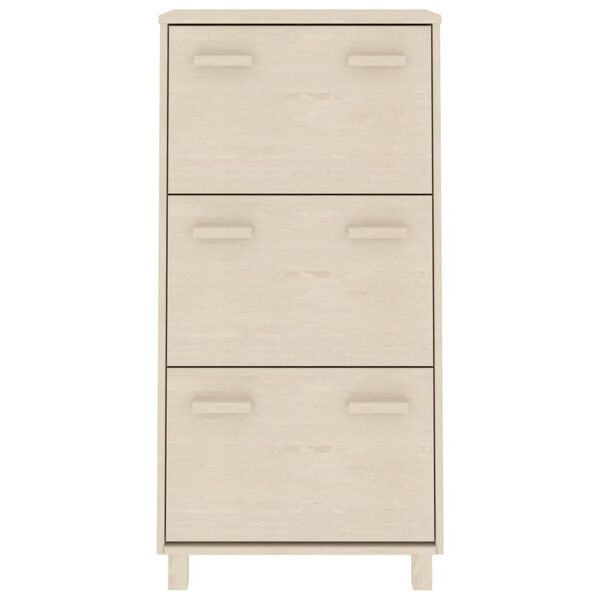 vidaXL Botník HAMAR medově hnědý 59,5 x 35 x 117 cm masivní borovice