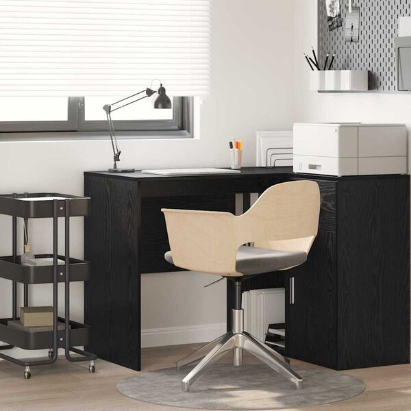 vidaXL Stůl s polic&iacute; Čern&yacute; dub 102 x 50 x 75 cm kompozitn&iacute; dřevo