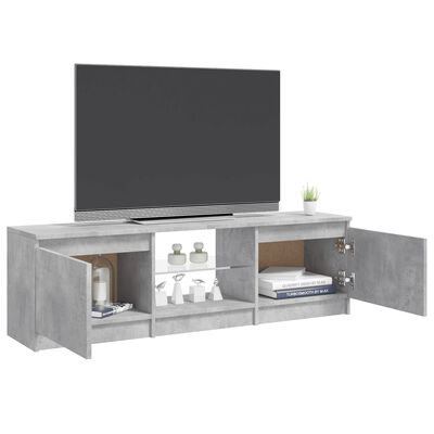vidaXL TV skříňka s LED osvětlením betonově šedá 120 x 30 x 35,5 cm