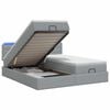 vidaXL Otomanov&aacute; postel s matrac&iacute; a LED Světle &scaron;ed&aacute; 160 x 200 cm