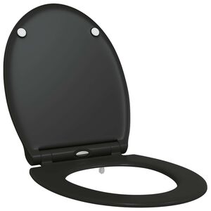 vidaXL Toaletn&iacute; prkno Čern&aacute; 45,5 x 37,5 x 3,8 cm Duroplast