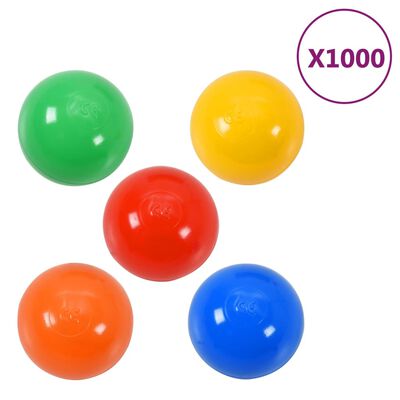 vidaXL Hrací míčky 1 000 ks vícebarevné