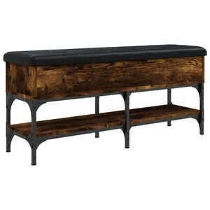 vidaXL Lavice s botn&iacute;kem kouřov&yacute; dub 102 x 32 x 45 cm kompozitn&iacute; dřevo