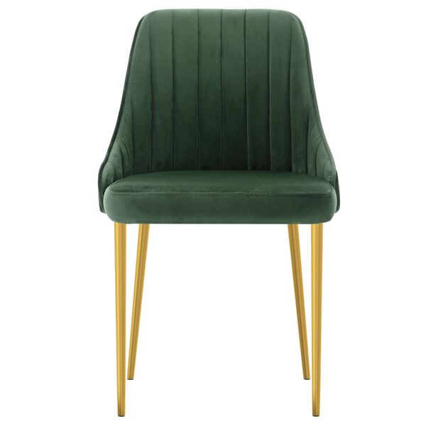 vidaXL J&iacute;deln&iacute; židle 4 ks tmavě zelen&eacute; samet