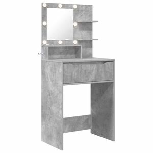 vidaXL Toaletn&iacute; stolky do ložnice Betonově &scaron;ed&aacute; 80 x 39,6 x 135 cm