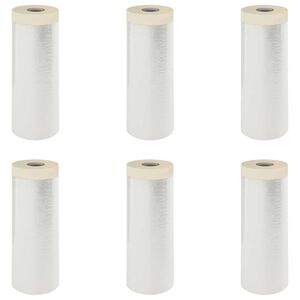 vidaXL Prachov&aacute; f&oacute;lie s lepic&iacute; p&aacute;skou 6 ks Transparentn&iacute; 270 x 1600 cm