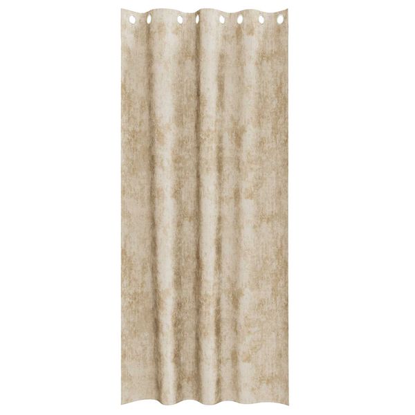 vidaXL Sametov&eacute; z&aacute;věsy se z&aacute;clonami 2 pcs Kr&eacute;mov&aacute; 245 x 140 cm samet