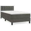 vidaXL Box spring postel s matrac&iacute; tmavě &scaron;ed&aacute; 90x200 cm samet