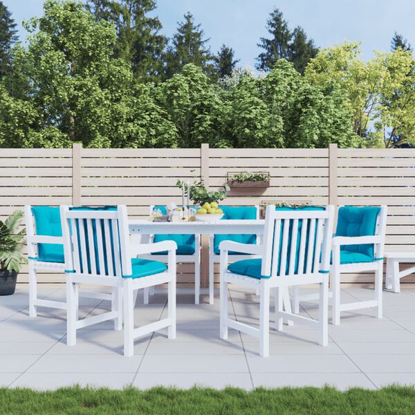 vidaXL Podu&scaron;ky na židli n&iacute;zk&eacute; opěradlo 6 ks tyrkysov&eacute; 100 x 50 x 7 cm