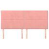 vidaXL Čelo postele růžov&eacute; 180x5x118/128 cm sametov&eacute;