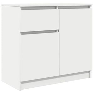 vidaXL Př&iacute;born&iacute;k se z&aacute;suvkou b&iacute;l&yacute; 71x35x65 cm kompozitn&iacute; dřevo