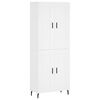 vidaXL Skř&iacute;ň highboard b&iacute;l&aacute; 69,5 x 34 x 180 cm kompozitn&iacute; dřevo