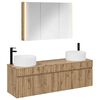 vidaXL Sada koupelnov&yacute;ch skř&iacute;něk 4 pcs Dub artisan Kompozitn&iacute; dřevo