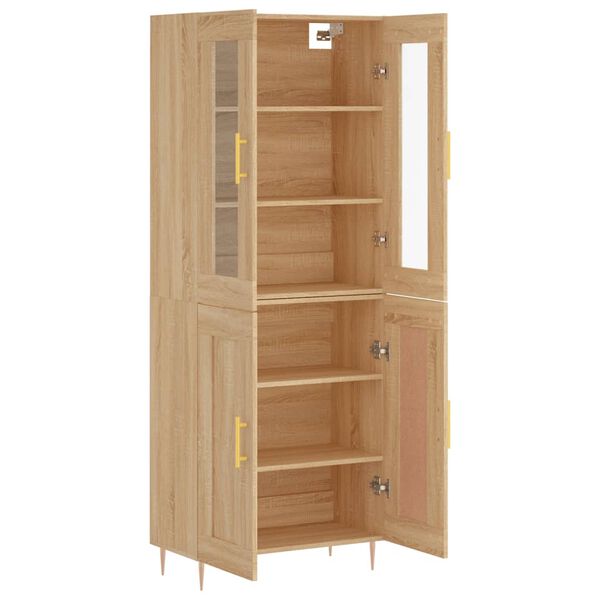 vidaXL Skř&iacute;ň highboard dub sonoma 69,5 x 34 x 180 cm kompozitn&iacute; dřevo