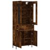 vidaXL Skř&iacute;ň highboard kouřov&yacute; dub 69,5 x 34 x 180 cm kompozitn&iacute; dřevo