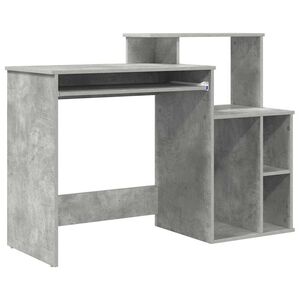 vidaXL Stůl Betonově &scaron;ed&aacute; 120,5 x 44 x 88,5 cm Kompozitn&iacute; dřevo