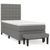 vidaXL Box spring postel s matrac&iacute; tmavě &scaron;ed&aacute; 90x200 cm textil