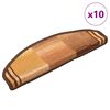vidaXL N&aacute;&scaron;lapy na schody samolepic&iacute; 10 ks 65x21x4 cm hněd&eacute;