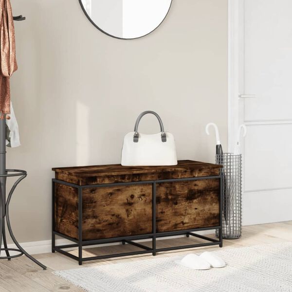 vidaXL &Uacute;ložn&yacute; box s v&iacute;kem kouřov&yacute; dub 100x40x51,5 cm kompozitn&iacute; dřevo