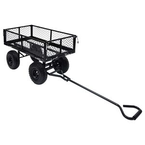 vidaXL Zahradn&iacute; ručn&iacute; voz&iacute;k čern&yacute; 250 kg