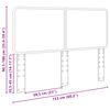 vidaXL Čelo postele s čelo Leskl&aacute; B&iacute;l&aacute; 150 cm Kompozitn&iacute; dřevo