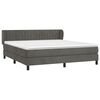 vidaXL Box spring postel s matrac&iacute; tmavě &scaron;ed&aacute; 160x200 cm samet