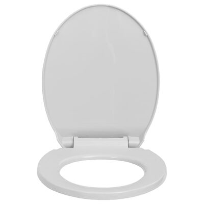 vidaXL WC sedátko s pomalým sklápěním světle šedé oválné