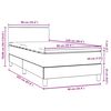 vidaXL Box spring postel s matrac&iacute; a LED tmavě &scaron;ed&aacute; 90x220 cm samet